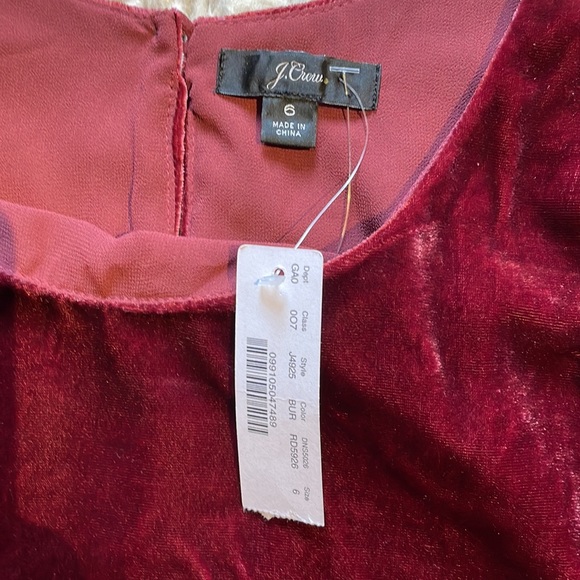 J. Crew NWT Velvet Tank Sleeveless Top - Burgundy - Picture 2 of 3